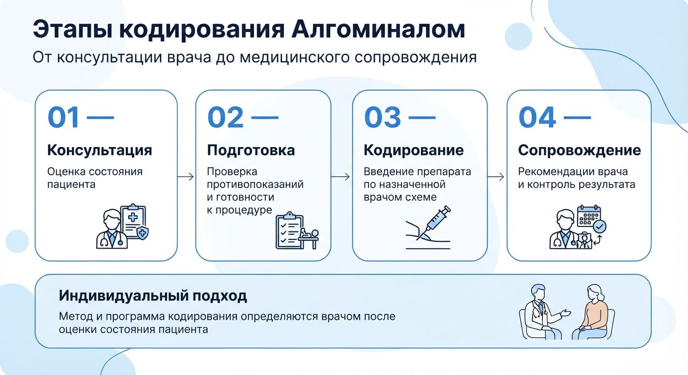 Кодирование препаратом «Алгоминал» в Новом Уренгое инфографика