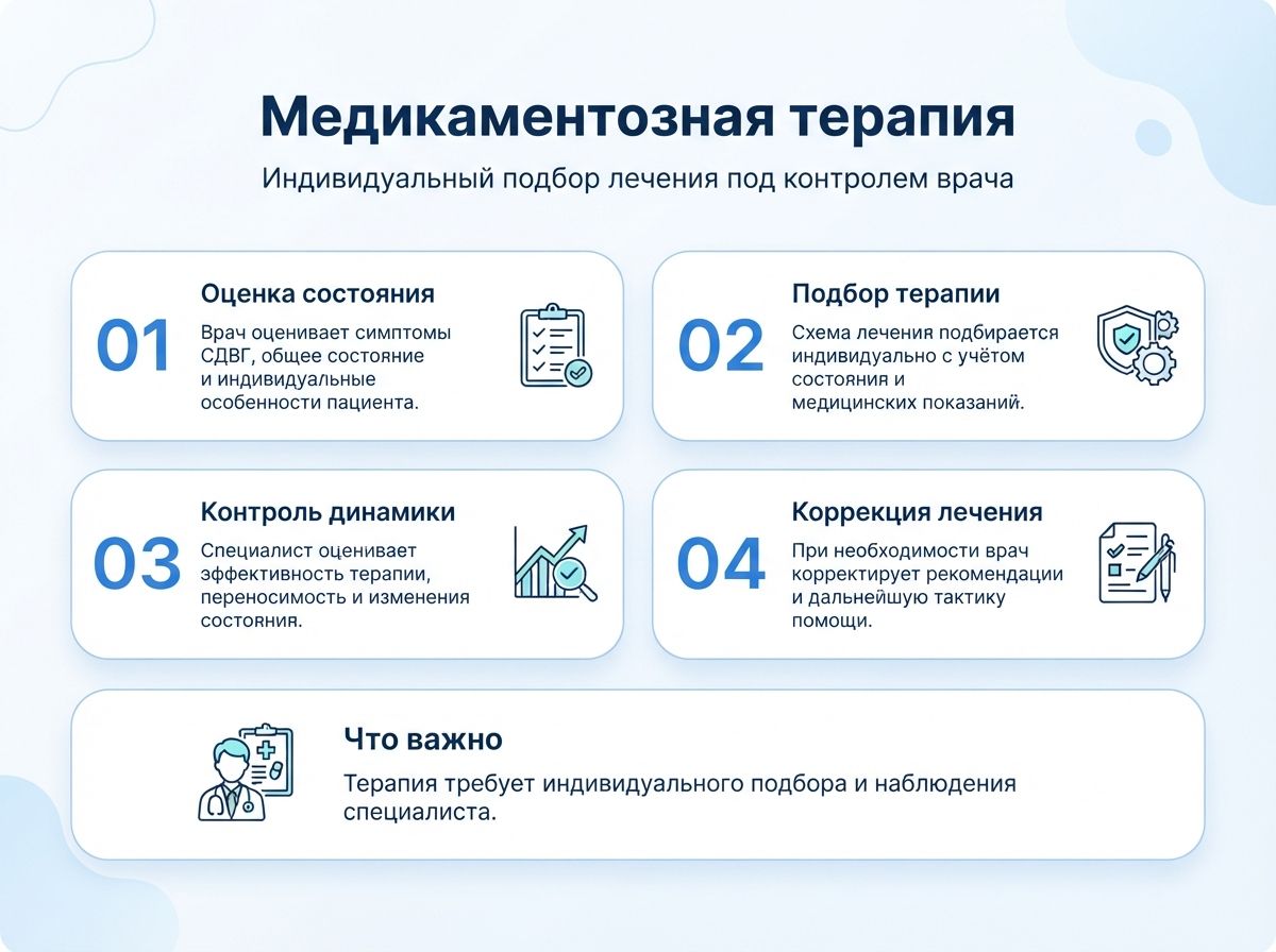 Лечение СДВГ в Новом Уренгое у детей и взрослыхинфографика